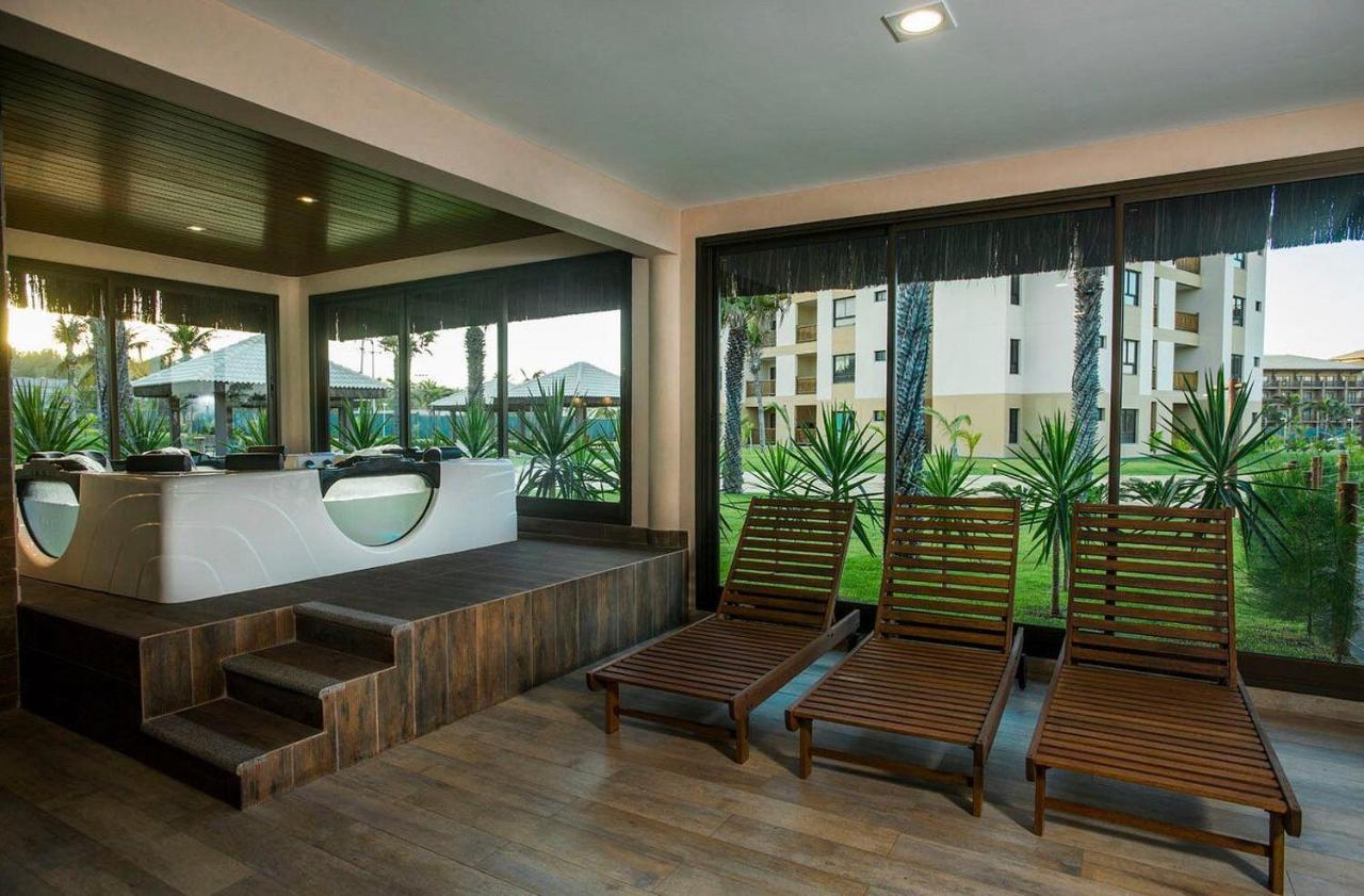 Paraiso Frente Mar!! 04 Pessoas-Pe Na Areia Vg Sun Cumbuco-Hidro, Sauna, Academia, Piscina,Cozinha Completa, Wifi, Parquinho Infantil Ngoại thất bức ảnh
